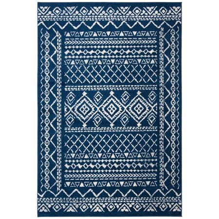 Safavieh 2 x 19 ft. Tulum Power Loomed Accent Area Rug Navy & Ivory TUL268N-219